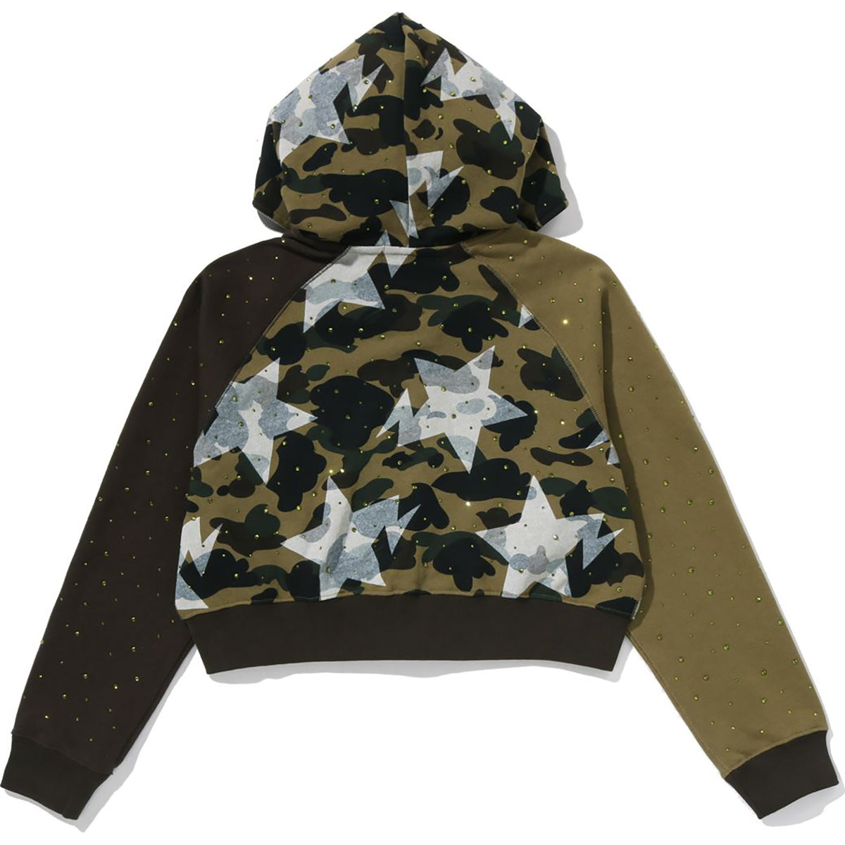 STA OVER PRINT 1ST CAMO CRYSTAL STONE COLLEGE FULL ZIP HOODIE LADIES
