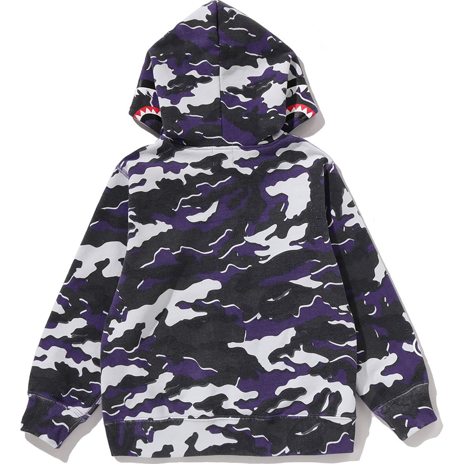 GLITCH WOODLAND CAMO SHARK ZIP HOODIE KIDS – us.bape.com