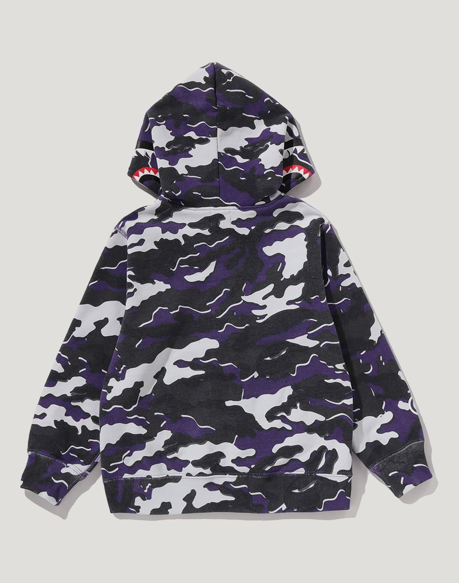 GLITCH WOODLAND CAMO SHARK ZIP HOODIE KIDS
