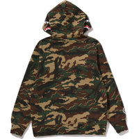 GLITCH WOODLAND CAMO SHARK ZIP HOODIE JR KIDS