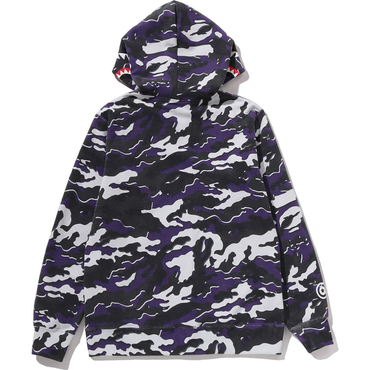 GLITCH WOODLAND CAMO SHARK ZIP HOODIE JR KIDS