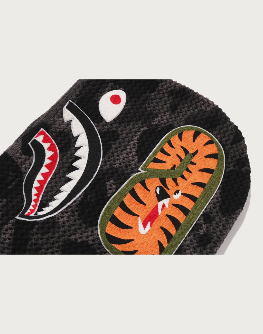 COLOR CAMO CROCHET RELAXED FIT SHARK FULL ZIP HOODIE MENS