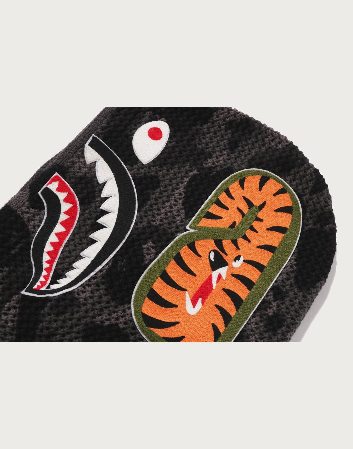COLOR CAMO CROCHET RELAXED FIT SHARK FULL ZIP HOODIE MENS