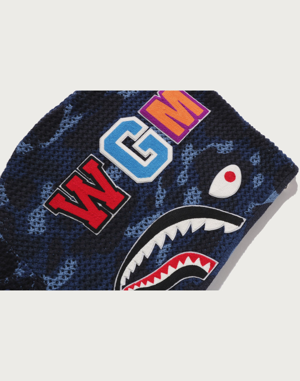 COLOR CAMO CROCHET RELAXED FIT SHARK FULL ZIP HOODIE MENS