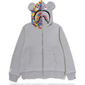 MEDICOM TOY 30TH ANNIV. BE@R SHARK FULL ZIP REVERSIBLE HOODIE MENS