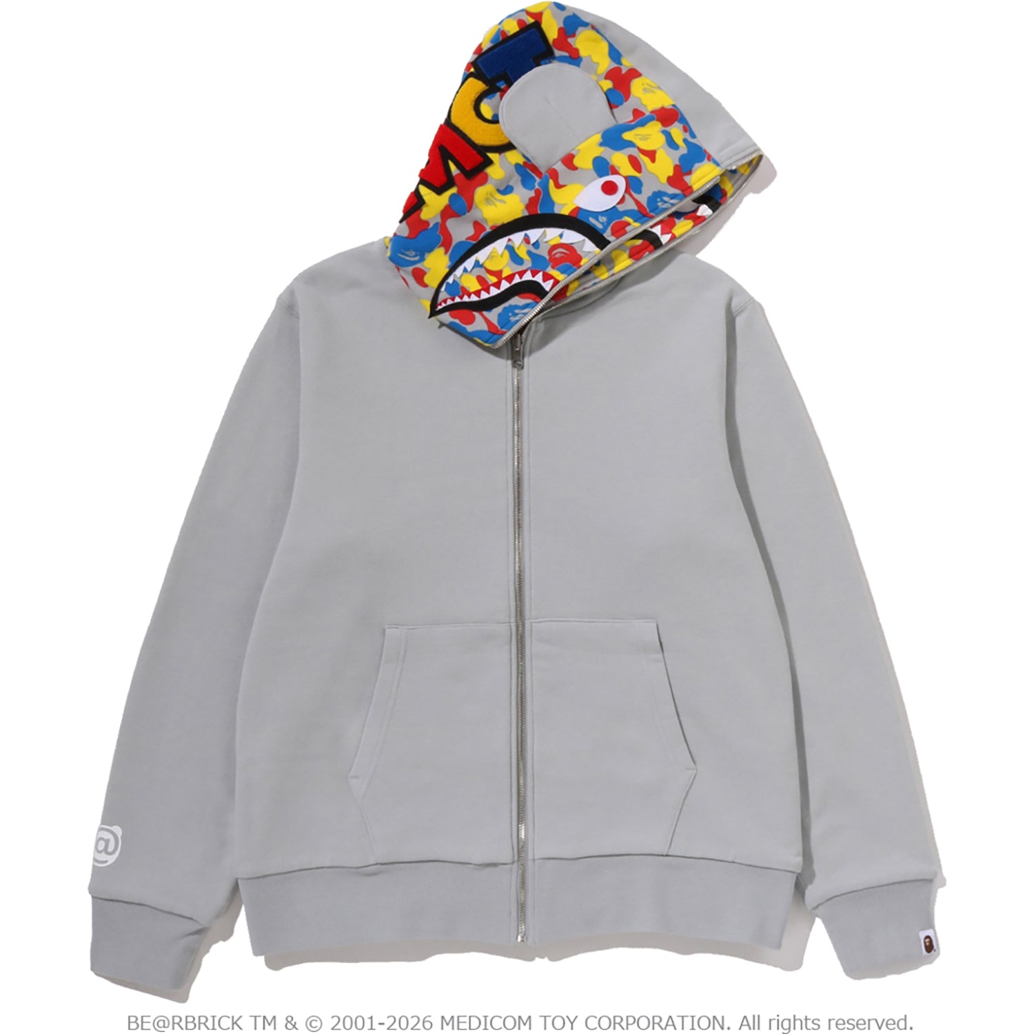 MEDICOM TOY 30TH ANNIV. BE@R SHARK FULL ZIP REVERSIBLE HOODIE MENS
