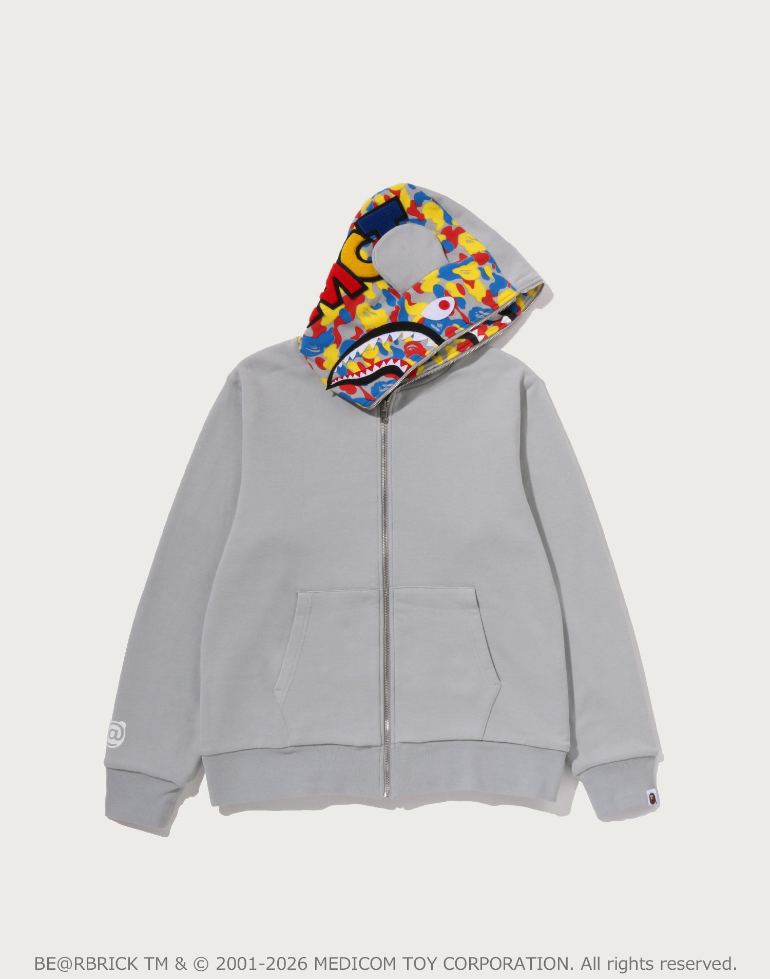 MEDICOM TOY 30TH ANNIV. BE@R SHARK FULL ZIP REVERSIBLE HOODIE MENS