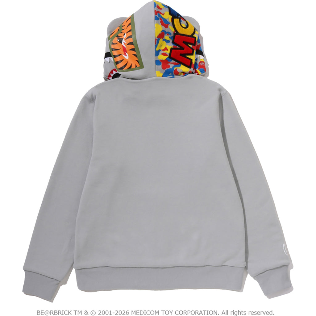 MEDICOM TOY 30TH ANNIV. BE@R SHARK FULL ZIP REVERSIBLE HOODIE MENS