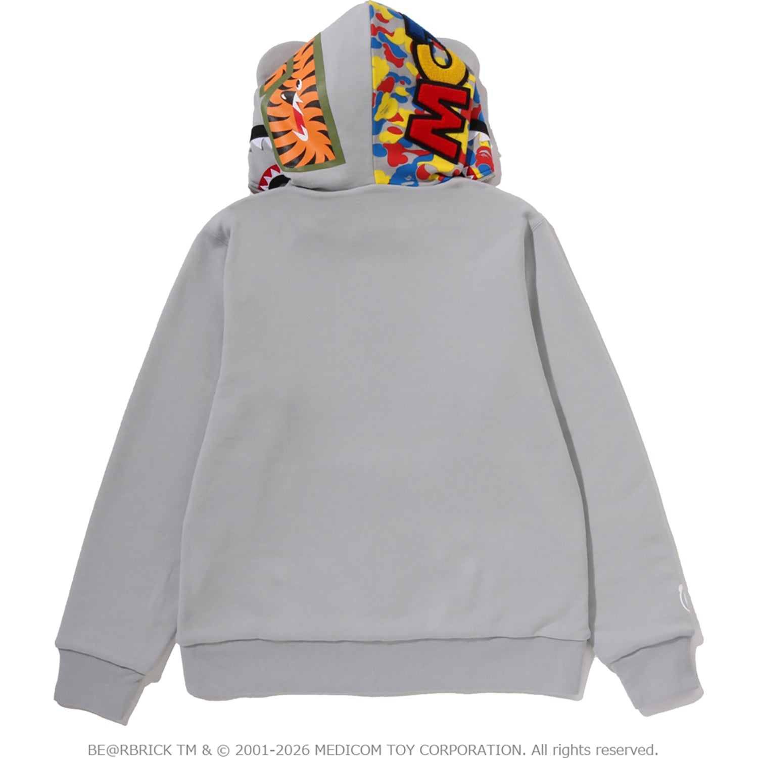 MEDICOM TOY 30TH ANNIV. BE@R SHARK FULL ZIP REVERSIBLE HOODIE MENS