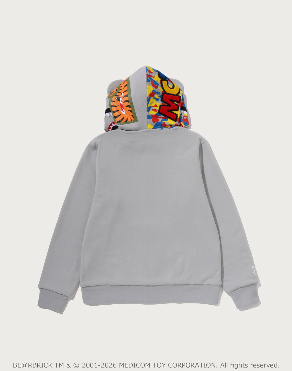 MEDICOM TOY 30TH ANNIV. BE@R SHARK FULL ZIP REVERSIBLE HOODIE MENS