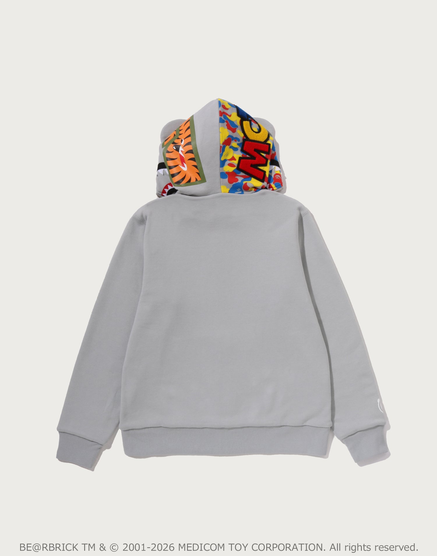 MEDICOM TOY 30TH ANNIV. BE@R SHARK FULL ZIP REVERSIBLE HOODIE MENS