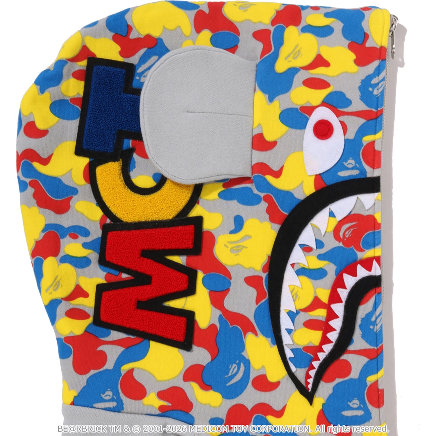 MEDICOM TOY 30TH ANNIV. BE@R SHARK FULL ZIP REVERSIBLE HOODIE MENS
