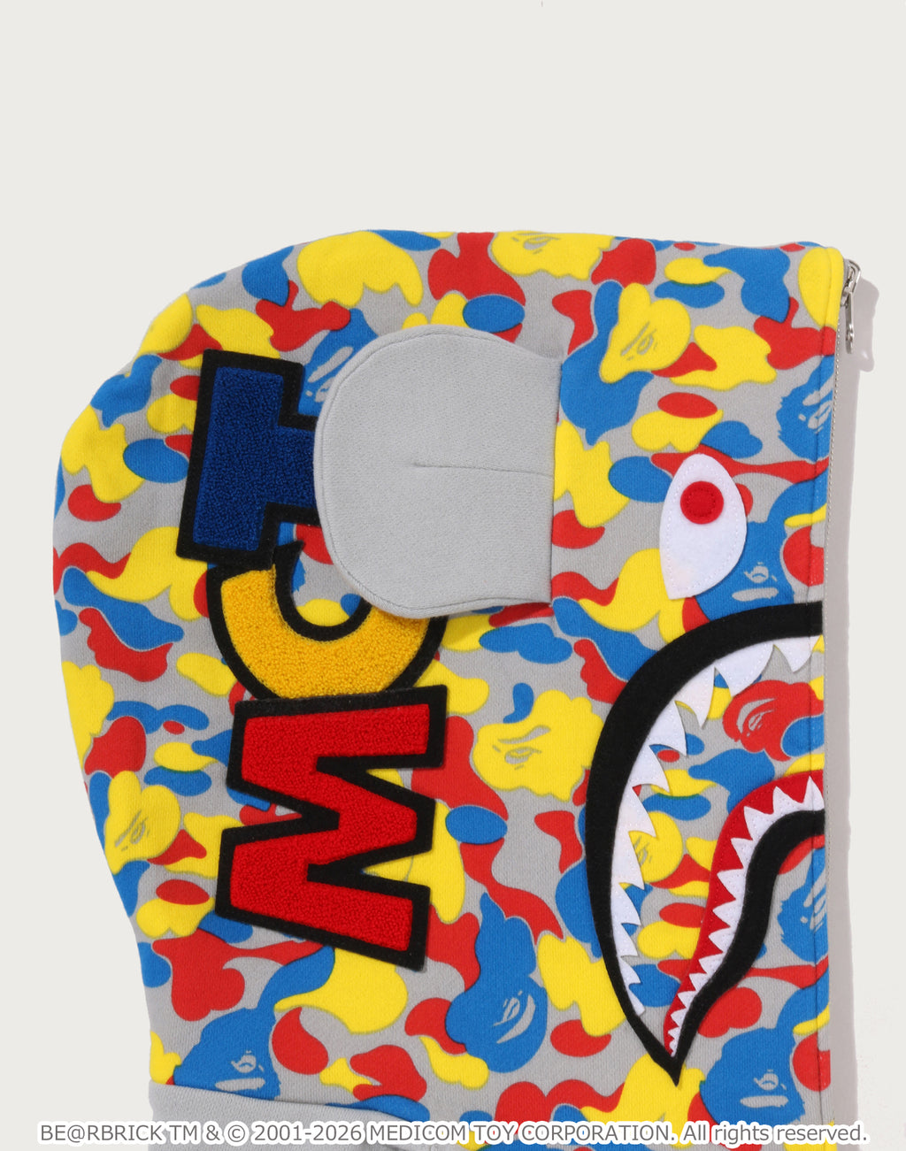 MEDICOM TOY 30TH ANNIV. BE@R SHARK FULL ZIP REVERSIBLE HOODIE MENS