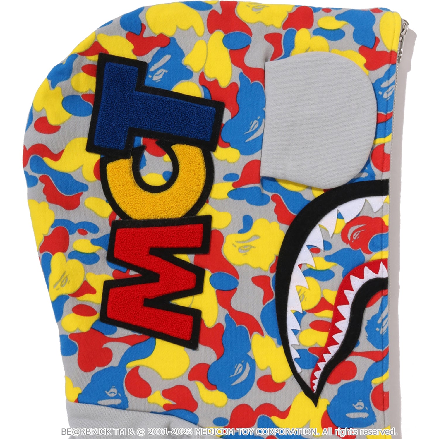 MEDICOM TOY 30TH ANNIV. BE@R SHARK FULL ZIP REVERSIBLE HOODIE MENS