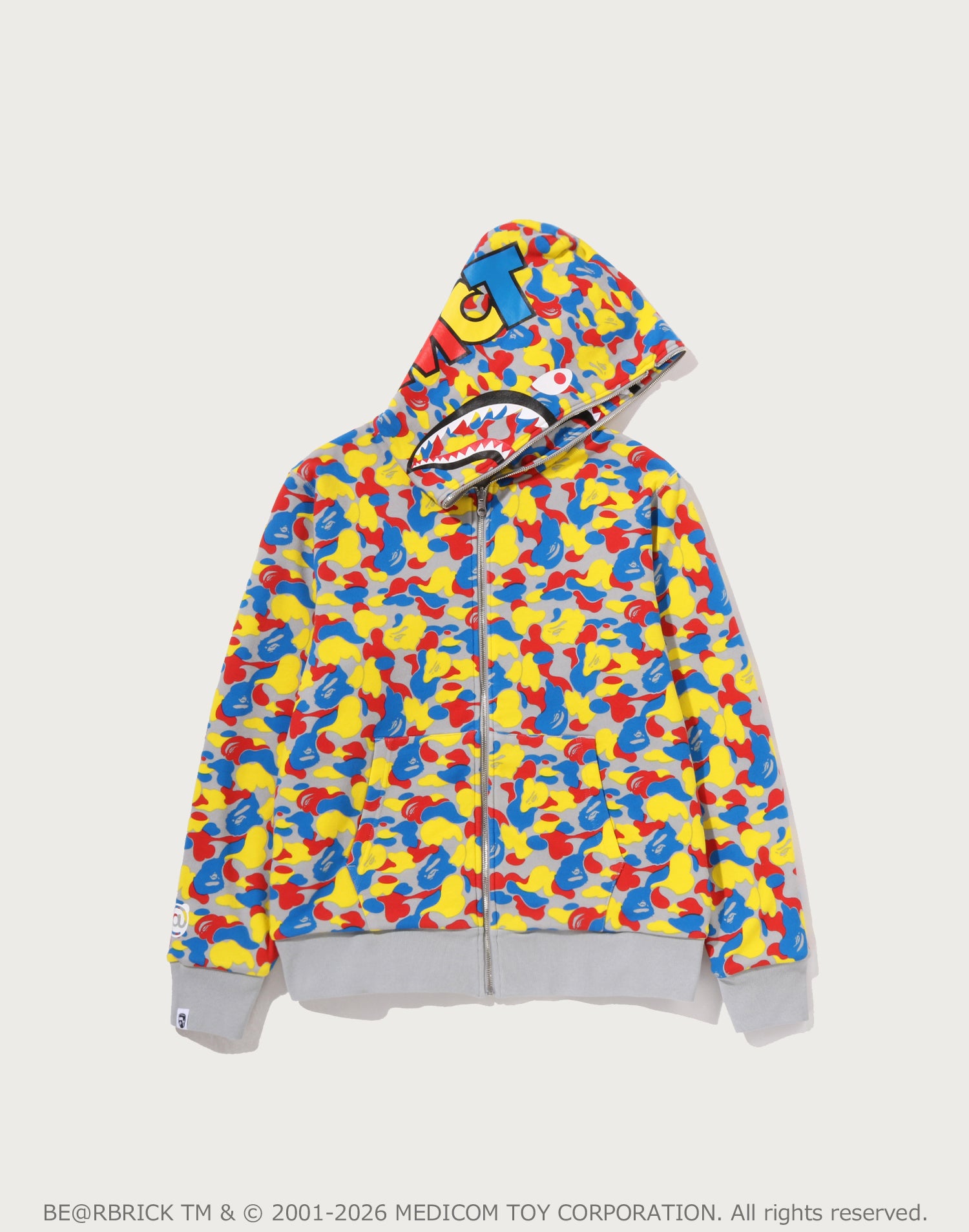 MEDICOM TOY 30TH ANNIV. BE@R SHARK FULL ZIP REVERSIBLE HOODIE MENS