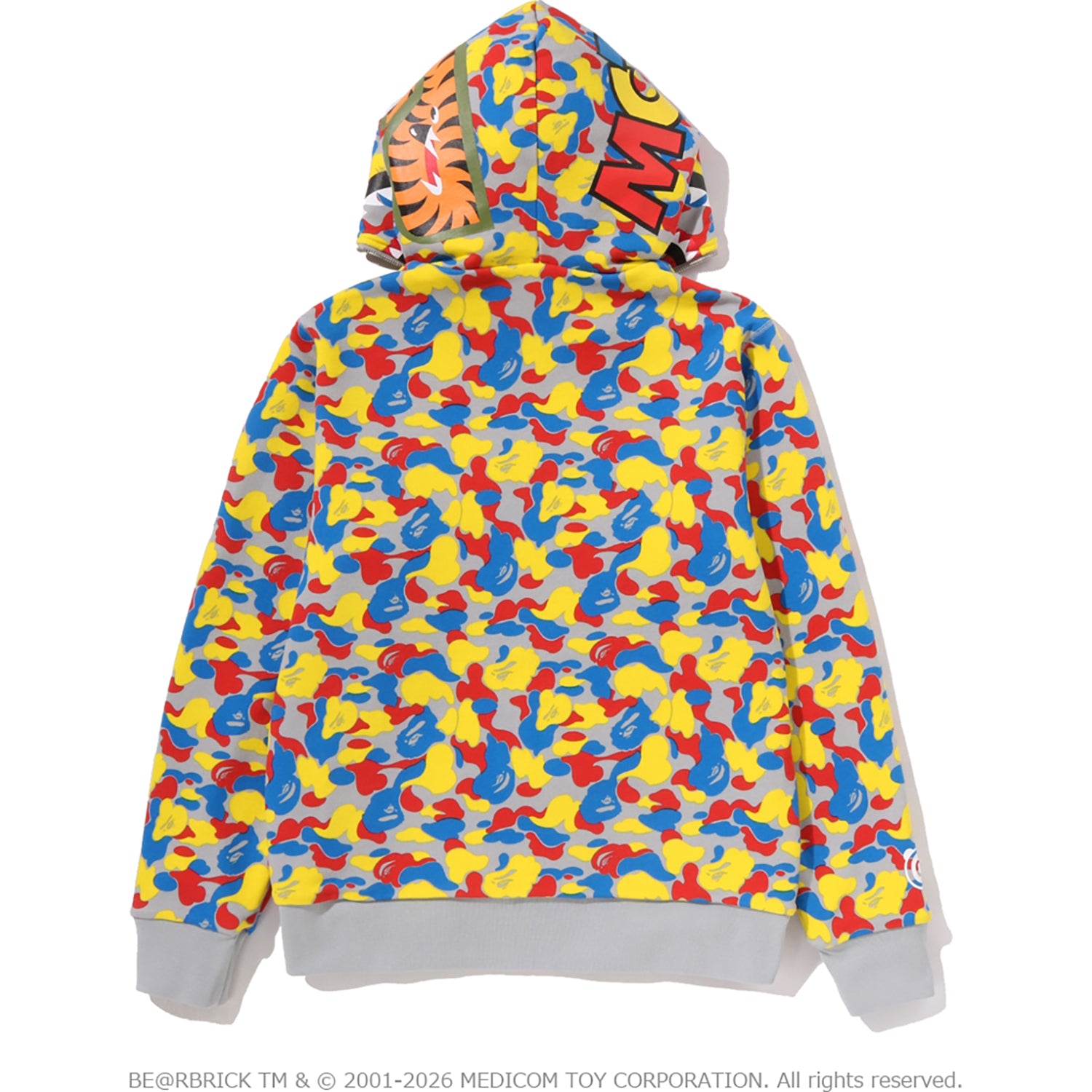 MEDICOM TOY 30TH ANNIV. BE@R SHARK FULL ZIP REVERSIBLE HOODIE MENS
