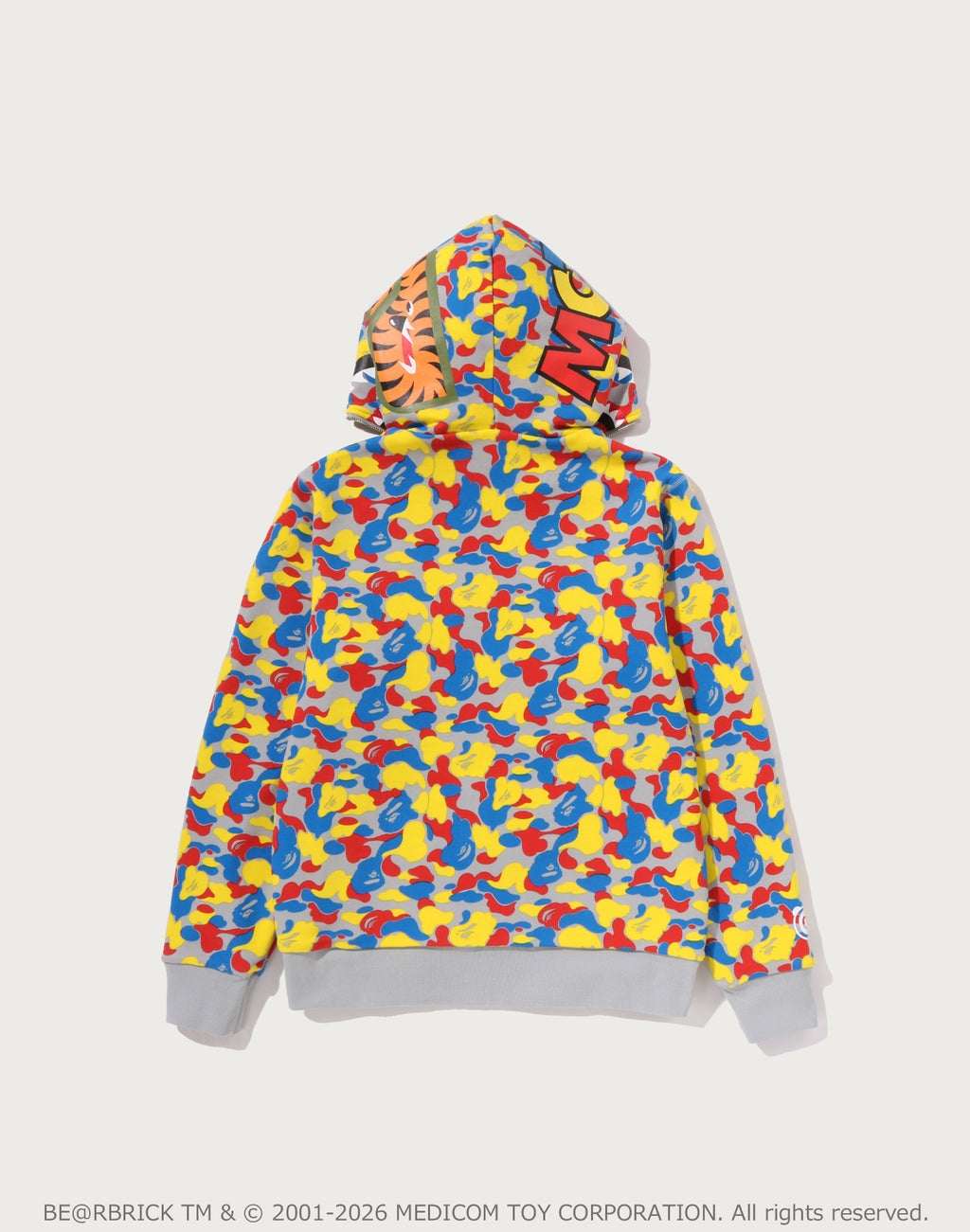 MEDICOM TOY 30TH ANNIV. BE@R SHARK FULL ZIP REVERSIBLE HOODIE MENS