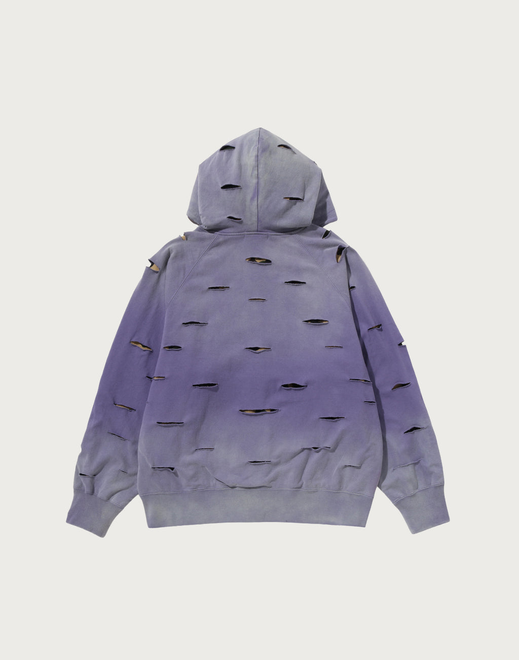DESTROY LAYERED RELAXED ZIP HOODIE MENS