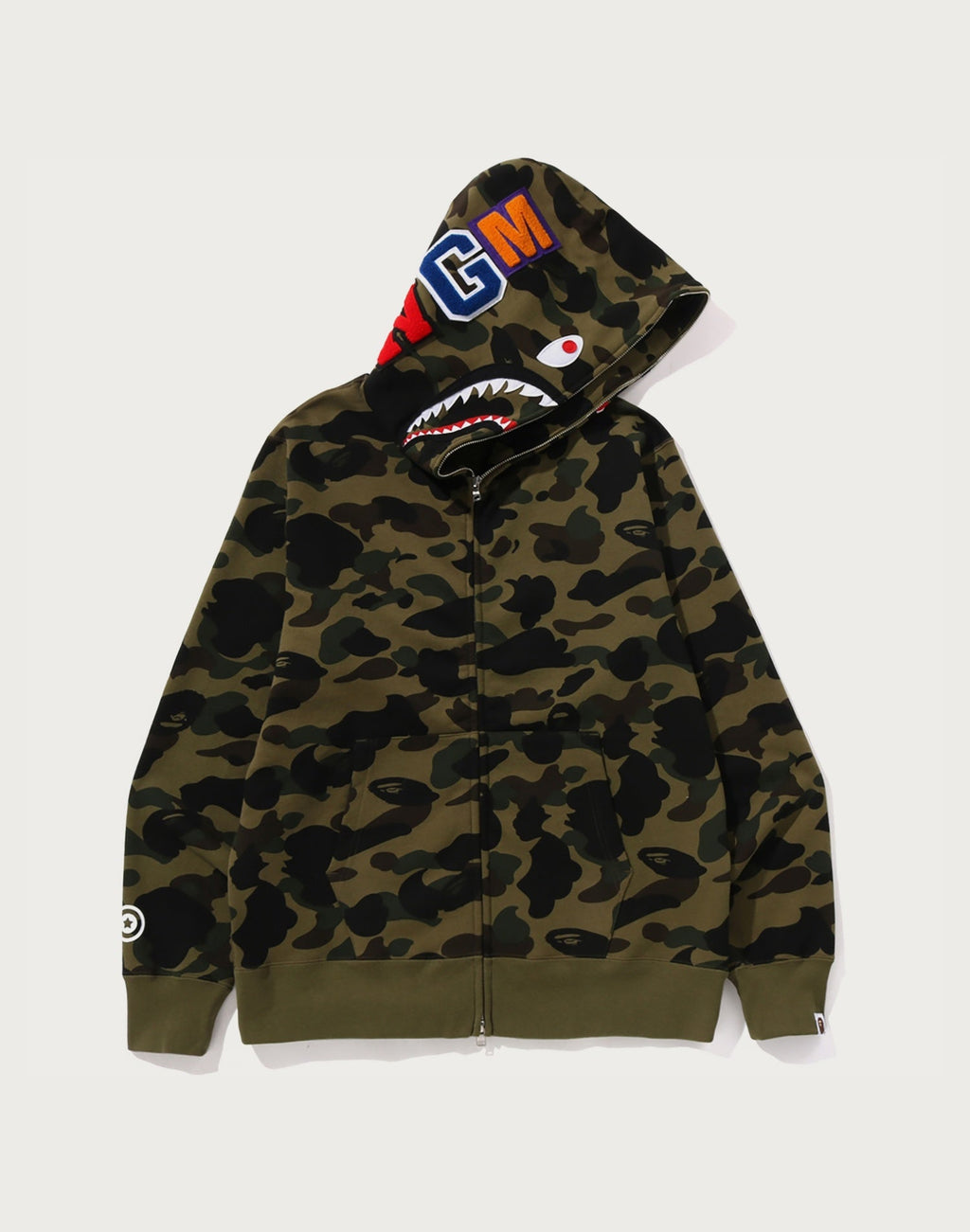 1ST CAMO SHARK FULL ZIP HOODIE MENS