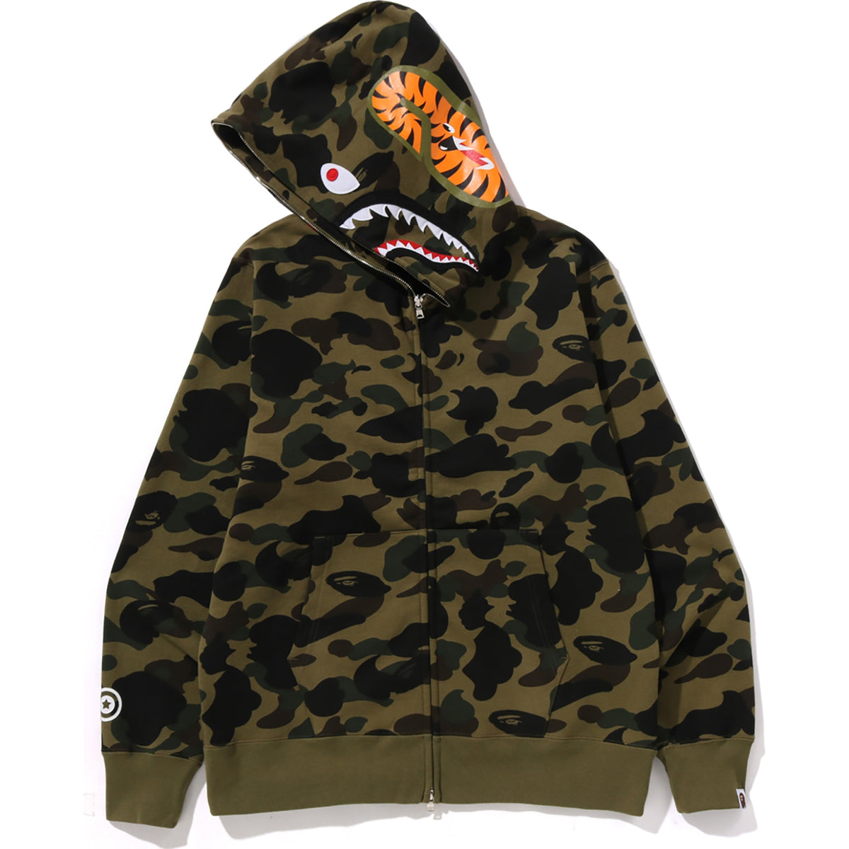 1ST CAMO SHARK FULL ZIP HOODIE MENS