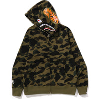 1ST CAMO SHARK FULL ZIP HOODIE MENS