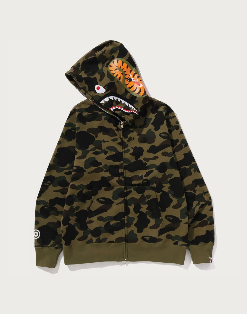 1ST CAMO SHARK FULL ZIP HOODIE MENS
