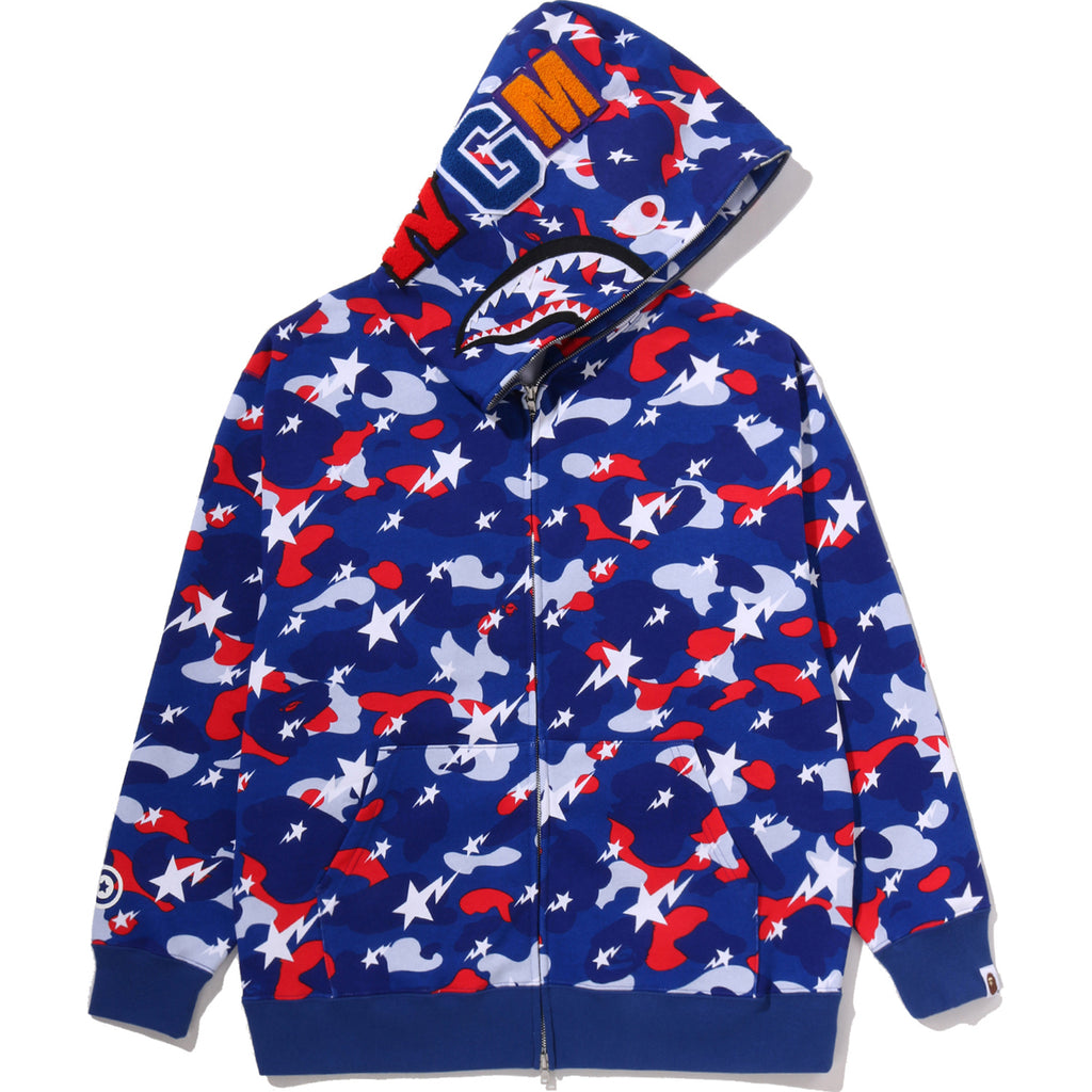 STA STRIKE CAMO SHARK RELAXED FIT FULL ZIP HOODIE MENS