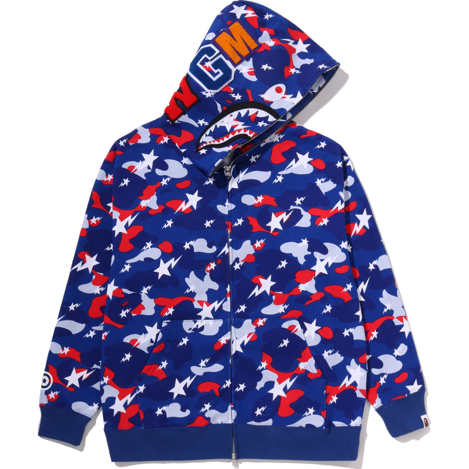 STA STRIKE CAMO SHARK RELAXED FIT FULL ZIP HOODIE MENS