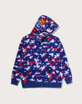 STA STRIKE CAMO SHARK RELAXED FIT FULL ZIP HOODIE MENS