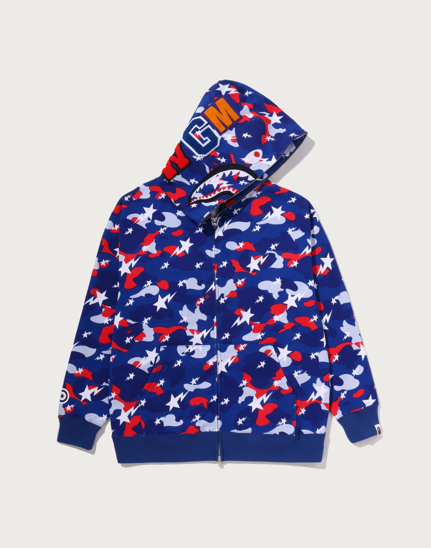 STA STRIKE CAMO SHARK RELAXED FIT FULL ZIP HOODIE MENS