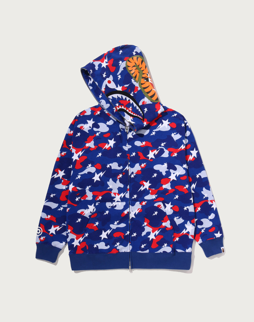 STA STRIKE CAMO SHARK RELAXED FIT FULL ZIP HOODIE MENS