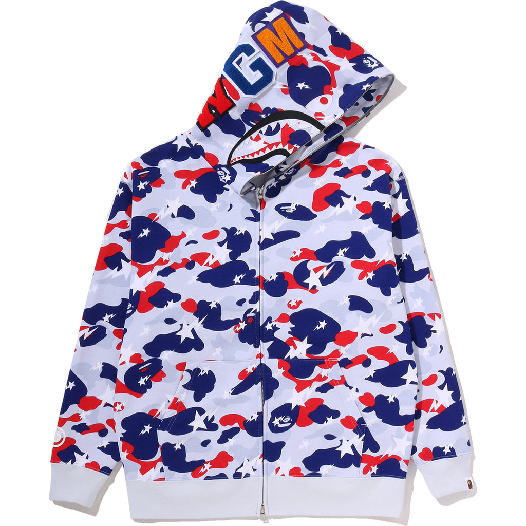 STA STRIKE CAMO SHARK RELAXED FIT FULL ZIP HOODIE MENS
