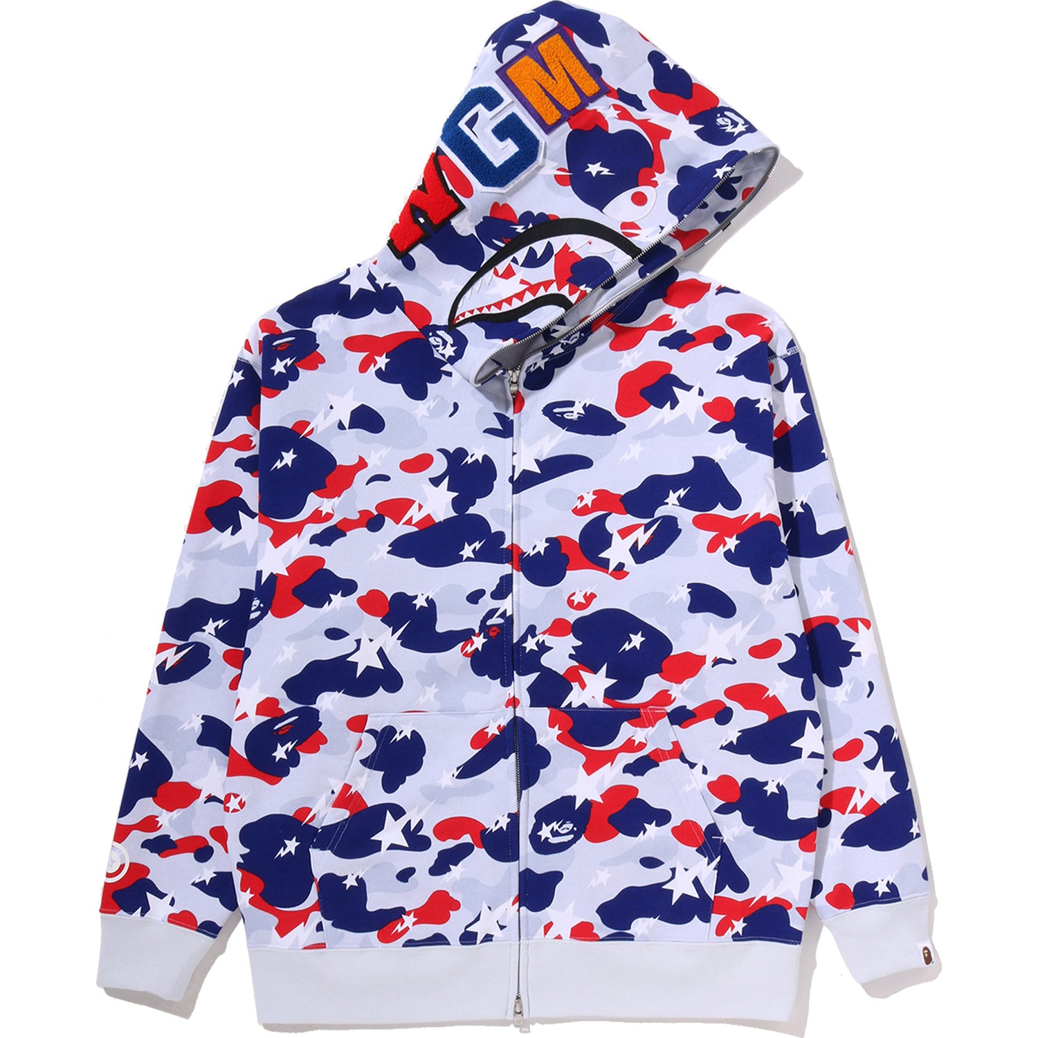 STA STRIKE CAMO SHARK RELAXED FIT FULL ZIP HOODIE MENS