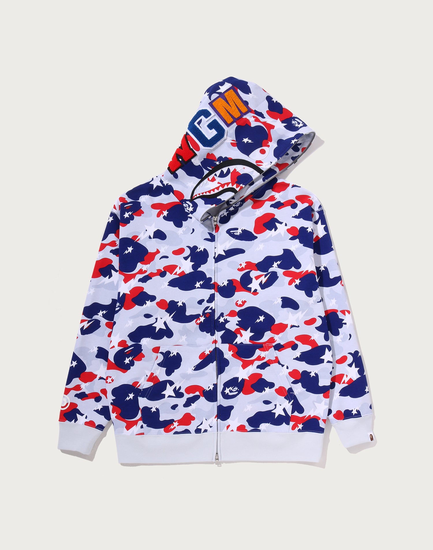 STA STRIKE CAMO SHARK RELAXED FIT FULL ZIP HOODIE MENS