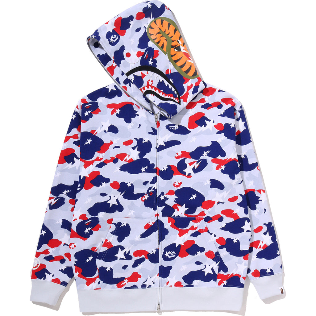 STA STRIKE CAMO SHARK RELAXED FIT FULL ZIP HOODIE MENS
