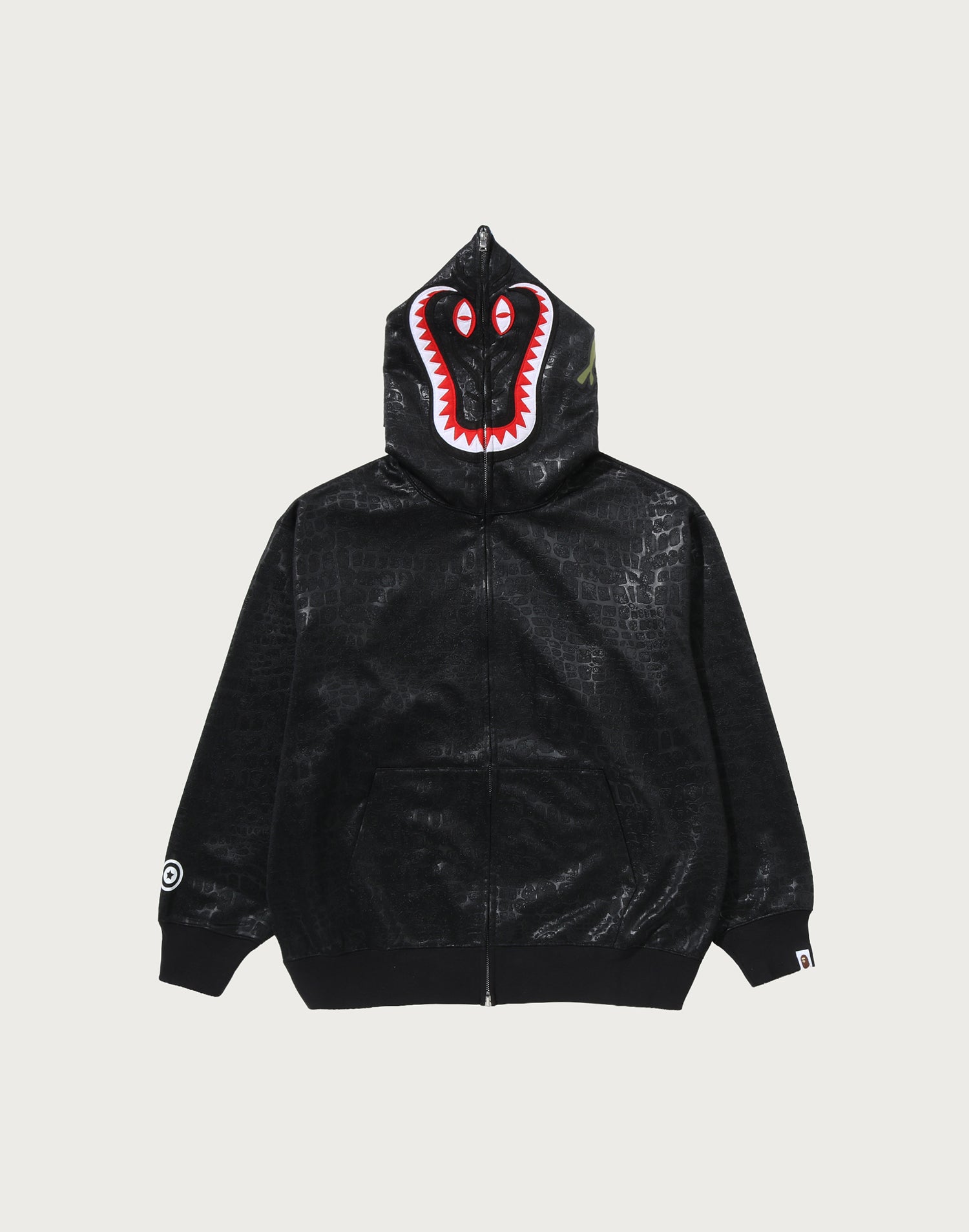 CROC PATTERN CROCODILE RELAXED FIT FULL ZIP HOODIE MENS – us.bape.com