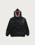 CROC PATTERN CROCODILE RELAXED FIT FULL ZIP HOODIE MENS