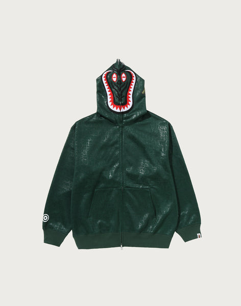 CROC PATTERN CROCODILE RELAXED FIT FULL ZIP HOODIE MENS – us.bape.com