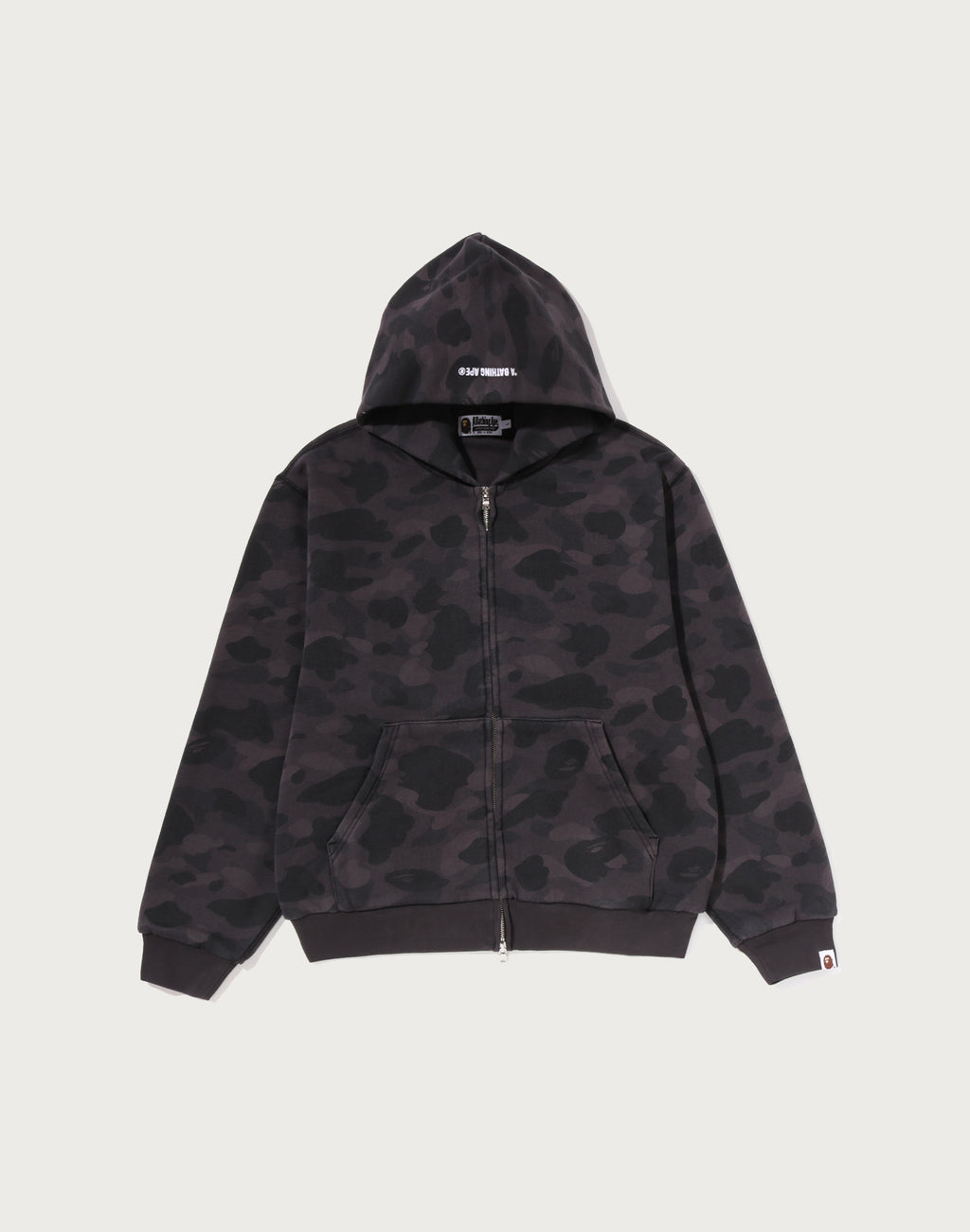 COLOR CAMO HEAVY WASHED CROPPED FIT ZIP HOODIE MENS