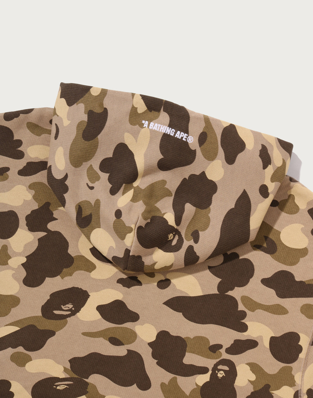 COLOR CAMO HEAVY WASHED CROPPED FIT ZIP HOODIE MENS