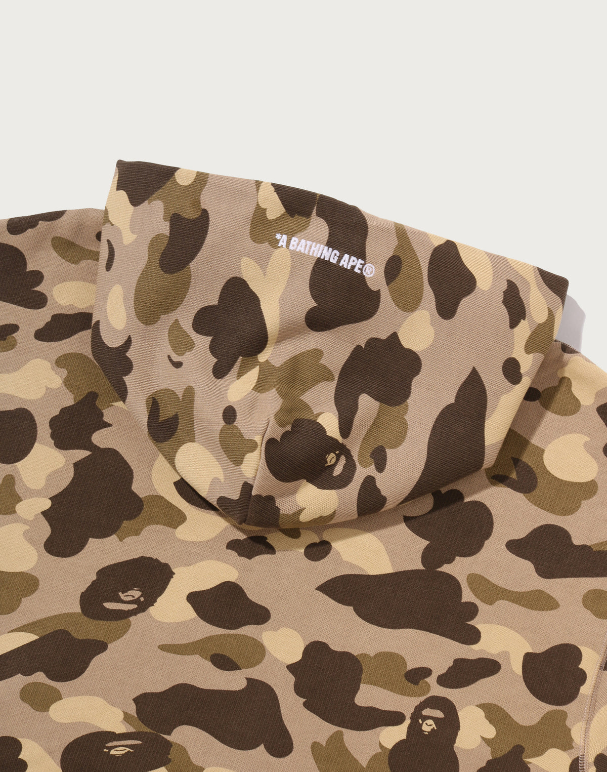 COLOR CAMO HEAVY WASHED CROPPED FIT ZIP HOODIE MENS
