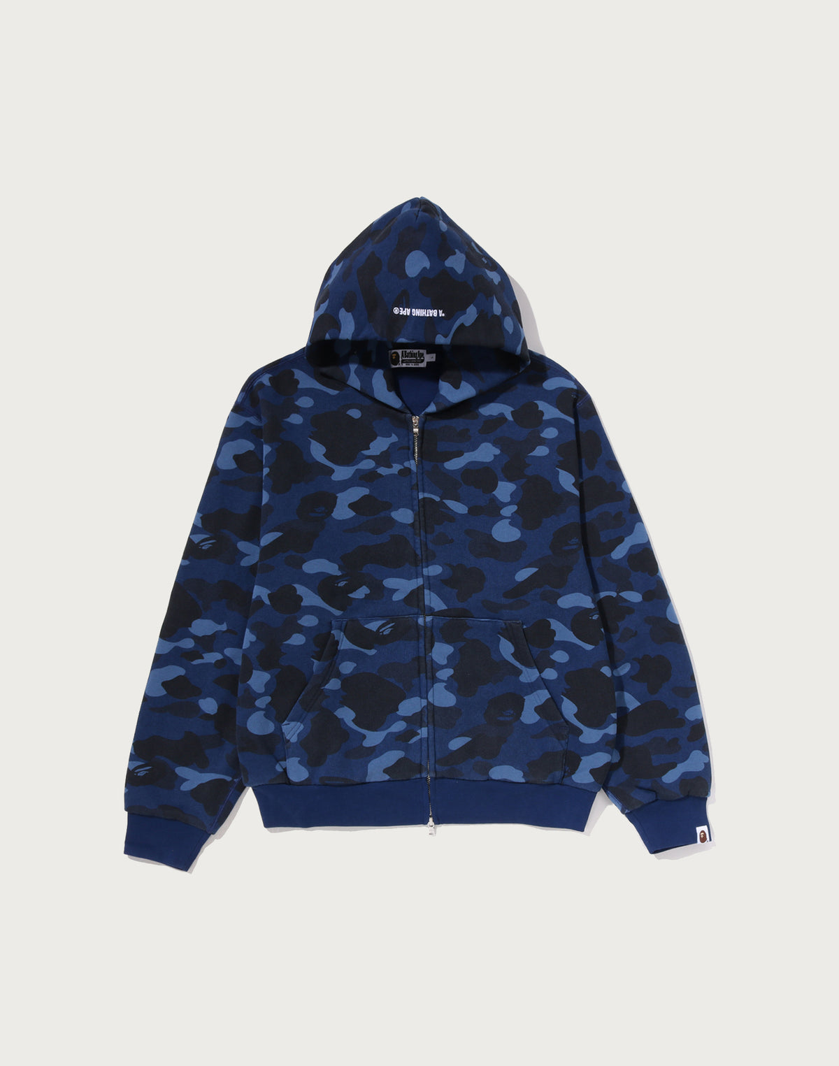 COLOR CAMO HEAVY WASHED CROPPED FIT ZIP HOODIE MENS