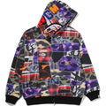CRAZY PATCH SHARK FULL ZIP HOODIE MENS