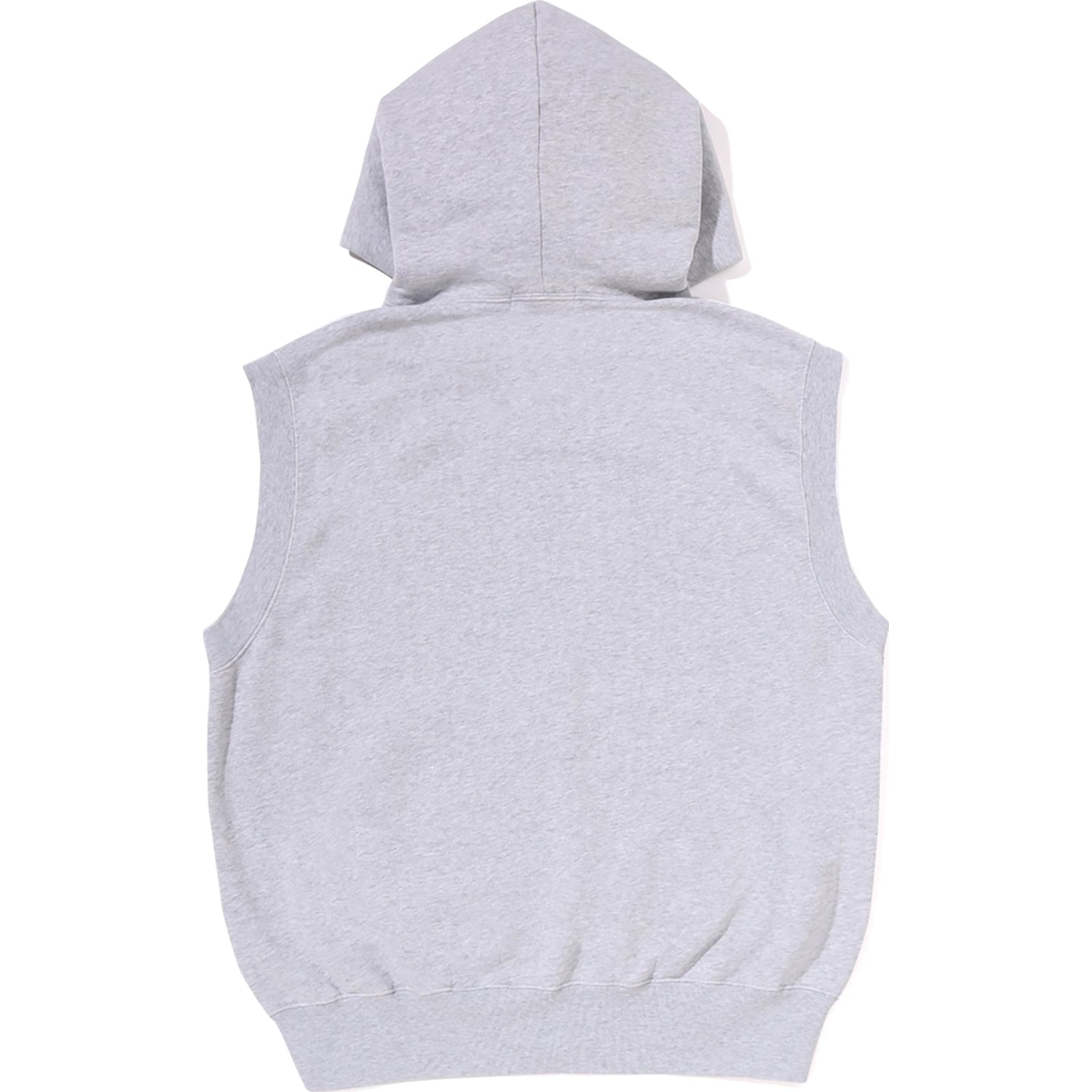 HEAVY WASHED RHINESTONE SLEEVELESS RELAXED FIT ZIP HOODIE MENS