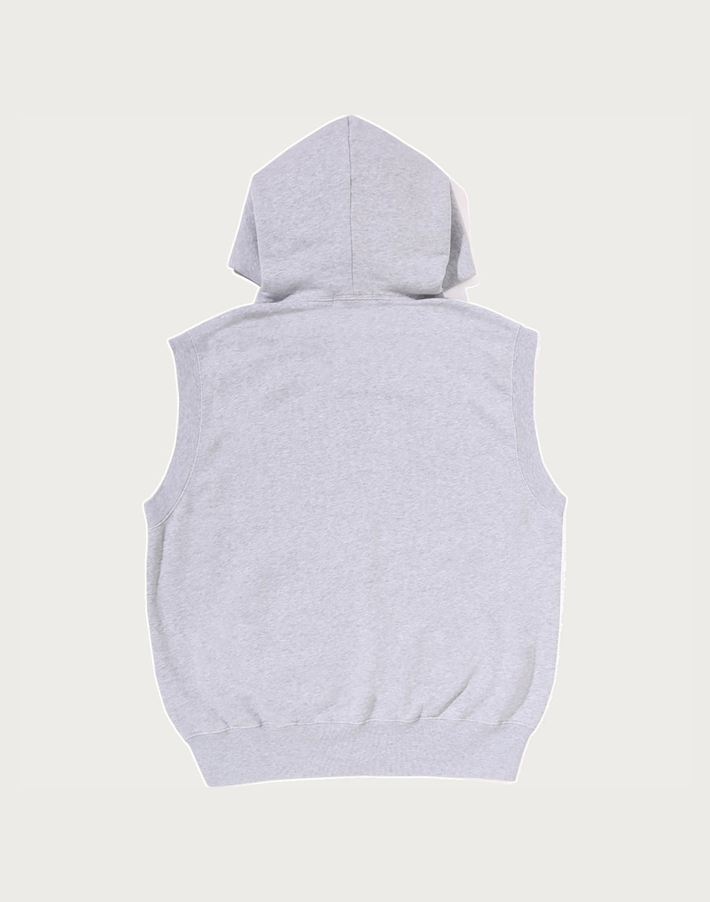 HEAVY WASHED RHINESTONE SLEEVELESS RELAXED FIT ZIP HOODIE MENS