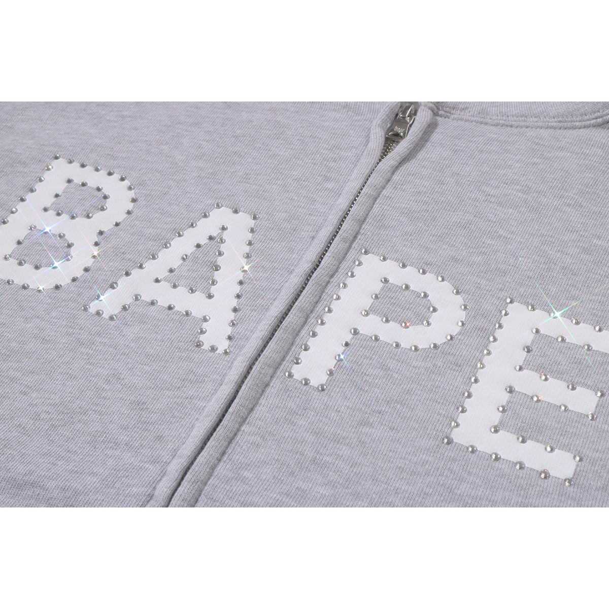 HEAVY WASHED RHINESTONE SLEEVELESS RELAXED FIT ZIP HOODIE MENS