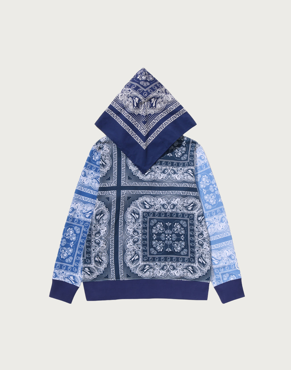 PAISLEY PATTERN SHARK FULL ZIP HOODIE MENS