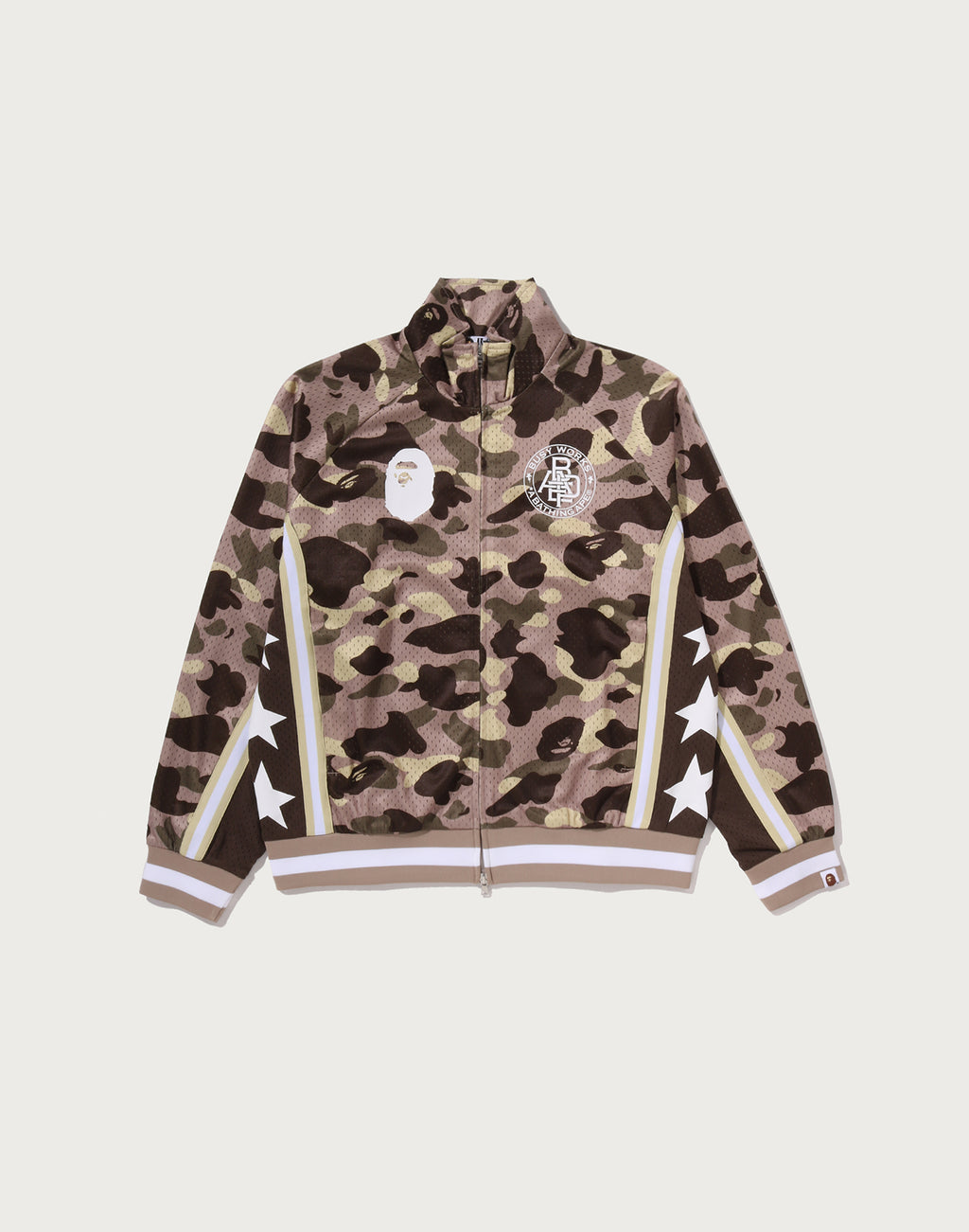 COLOR CAMO MESH RELAXED FIT TRACK JACKET MENS