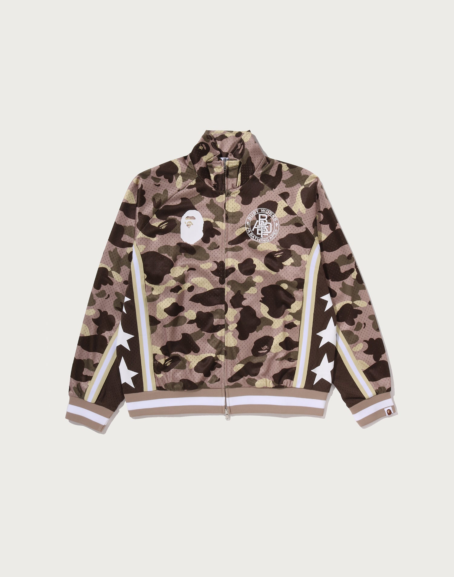 COLOR CAMO MESH RELAXED FIT TRACK JACKET MENS