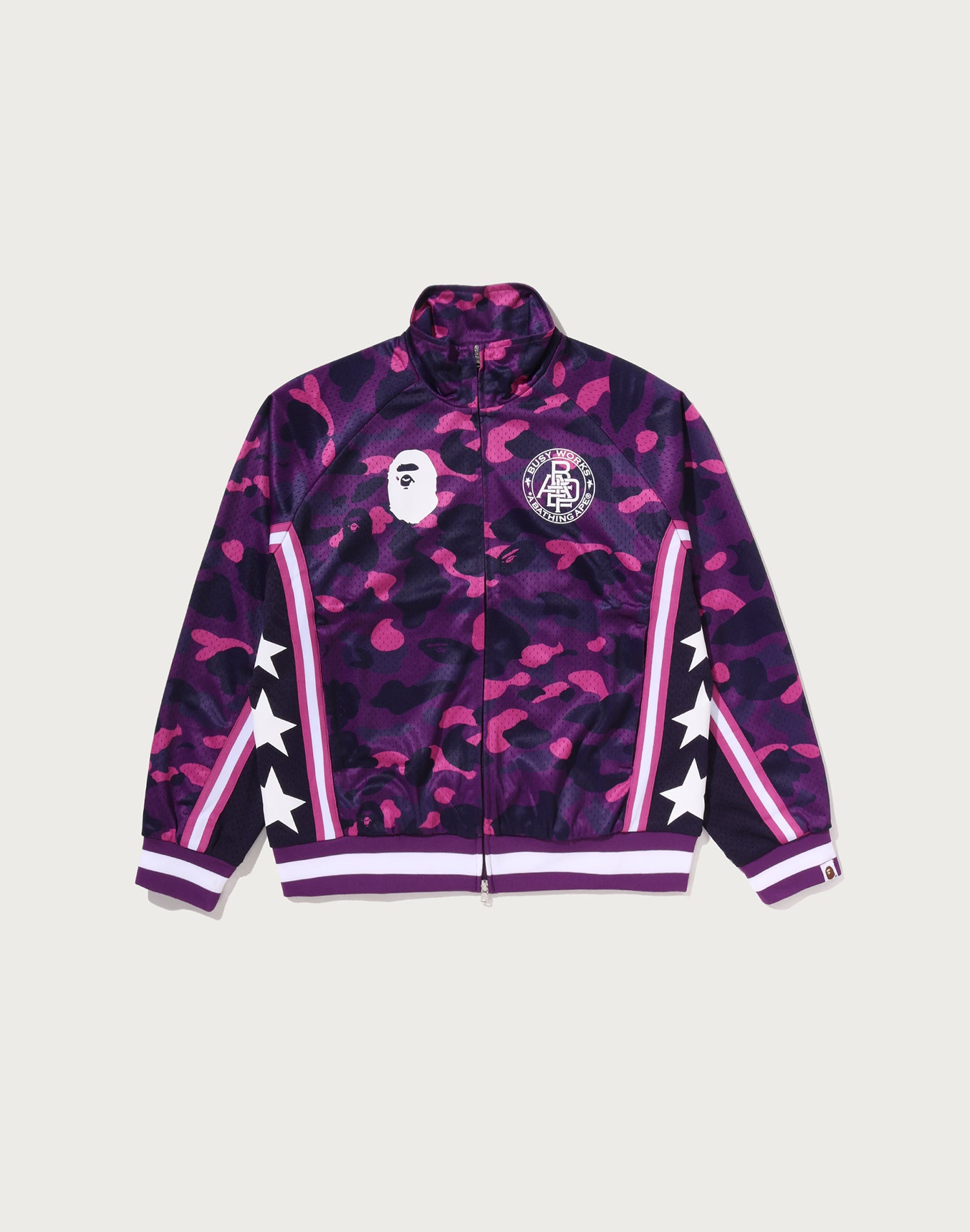 COLOR CAMO MESH RELAXED FIT TRACK JACKET MENS